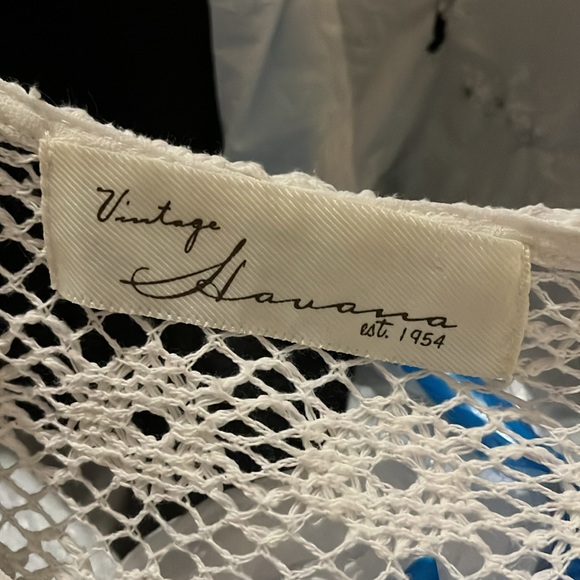 Vintagege havana small knit lace see thru shirt 1454 - Picture 4 of 5